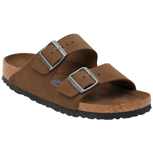 Birkenstock Sandali &amp;amp; Odprti čevlji Arizona SF Suede Leather Narrow - Dark Tea Tonal Kostanjeva Slike