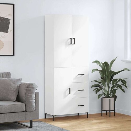  Visoka komoda bijela 69 5x34x180 cm konstruirano drvo Cijene