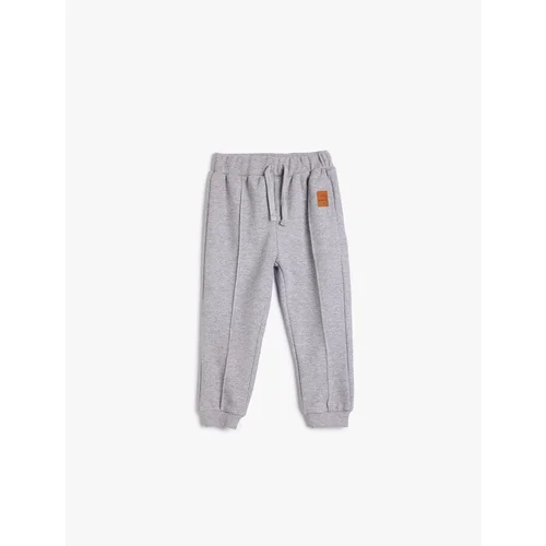 Koton Jogger Sweatpants with Tied Waist Applique Detail