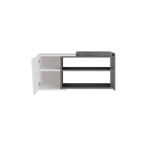 Hanah home cipelarnik fiona bench anthracite white Slike