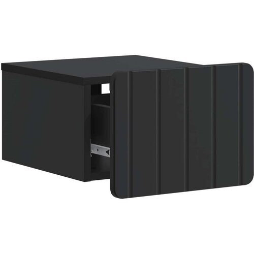  Noćni ormarić za montažu na zid 2 pcs Crna 33 x 34 5 x 24 cm Slike