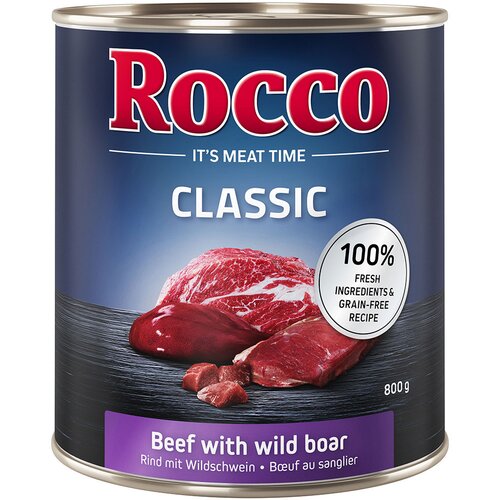 Rocco Ekonomično pakiranje za gurmane: Classic 24 x 800 g - NOVO: Govedina s divljom svinjom Cene