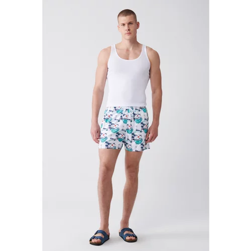 Avva Men's Multicolour Quick Dry Printed Standard Swimwear Marine Shorts
