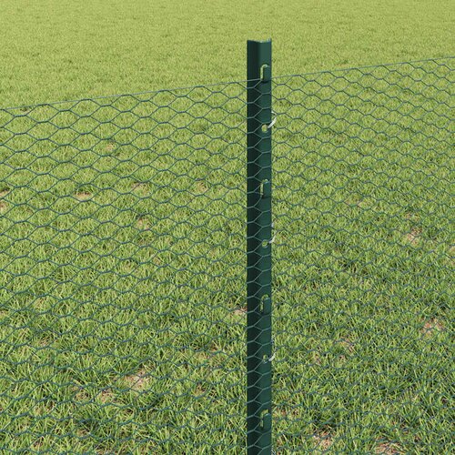  Heksagonalna ograda s stubom 50 x 0,6 m Čelik premazan PVC-om Slike