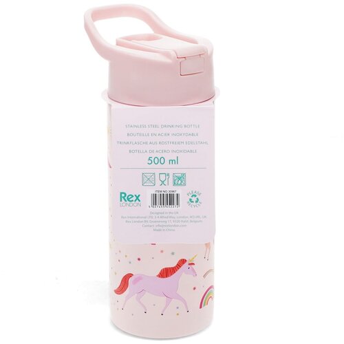 Rex London Svijetlo ružičasta dječja boca od nehrđajućeg čelika 500 ml Unicorn &amp;ndash; Slike