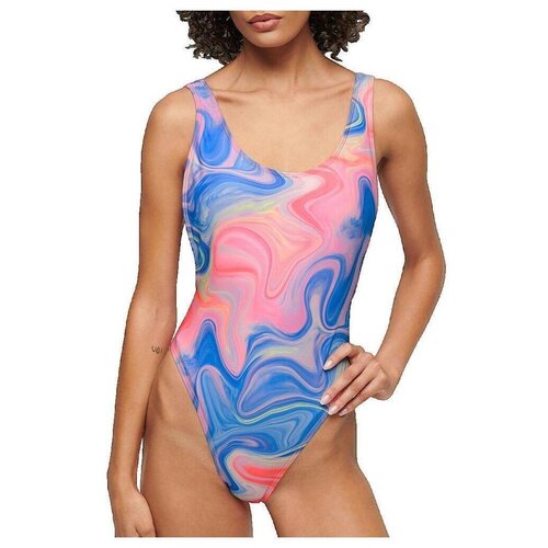 Superdry Enodelne kopalke Maillot de bain une pi&egrave;ce imprim&eacute; marbr&eacute; Večbarvna Cene