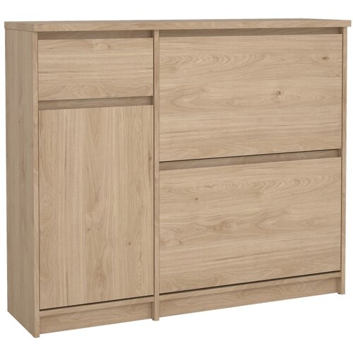 Tvilum Preklopna omarica za čevlje v hrastovem dekorju v naravni barvi 109x93x32 cm Naia – Cene