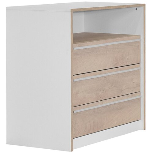  Komoda KALIOPA 3F Premium hrast - Belo Cene