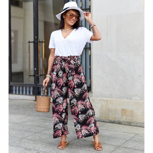 Gemre Black Women&amp;#039;s Wide Pleated Sijam Trousers Slike