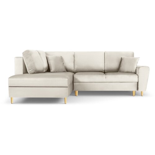 Cosmopolitan Design Bež bar&amp;scaron;unasti sklopiva/s prostorom za odlaganje kutna garnitura (s lijevim kutom/u obliku slova L) Kyoto &amp;ndash; Slike