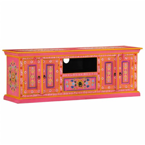 vidaXL TV omarica roza 110x30x40 cm trden mangov les Cene