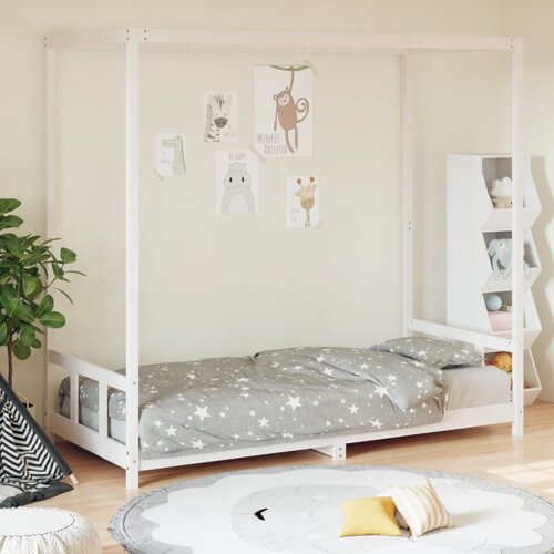 vidaXL Okvir za dječji krevet bijeli 90 x 190 cm od masivne borovine Cijene