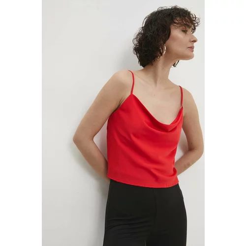 Answear Lab Top za žene, boja: crvena