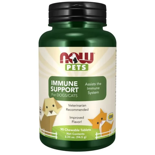 Now Foods Podpora imunskemu sistemu za pse in mačke NOW (90 žvečljivih tablet)
