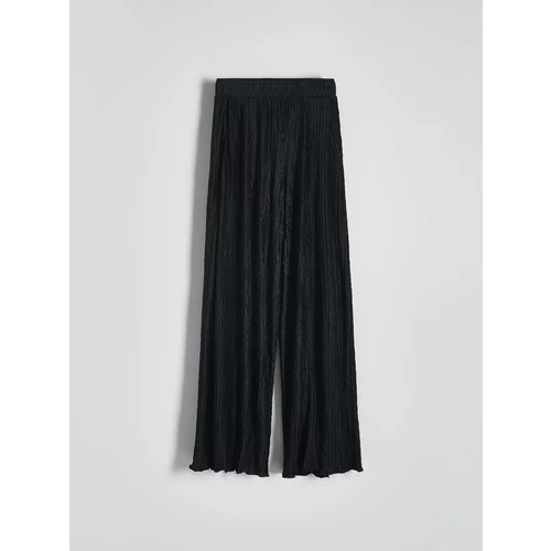 Reserved - Strukturirane hlače od žerseja - crno
