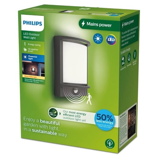Philips LED senzorska zunanja stenska svetilka Samondra (3,8 W, Barva svetlobe: Toplo bela, IP44) Slike