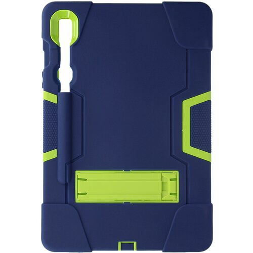AVIZAR Ovitek za Samsung Tab S9 in Tab S9 FE, odporen proti udarcem, podpora iz dveh materialov - modra in fluorescentno zelena, (21136560) Cene