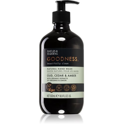 Baylis &amp;amp; Harding Goodness Oud, Cedar &amp;amp; Amber naravno tekoče milo za roke 500 ml Slike