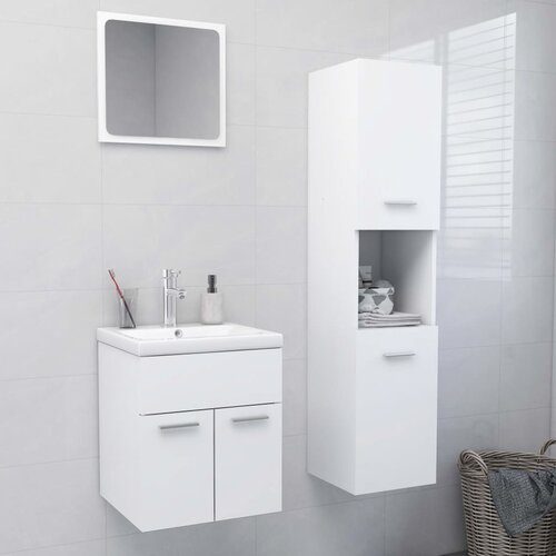  Set kupaonskog namje&scaron;taja od iverice bijeli Cijene