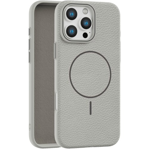  leather grip magsafe maska za iphone 16 pro - siva Cene