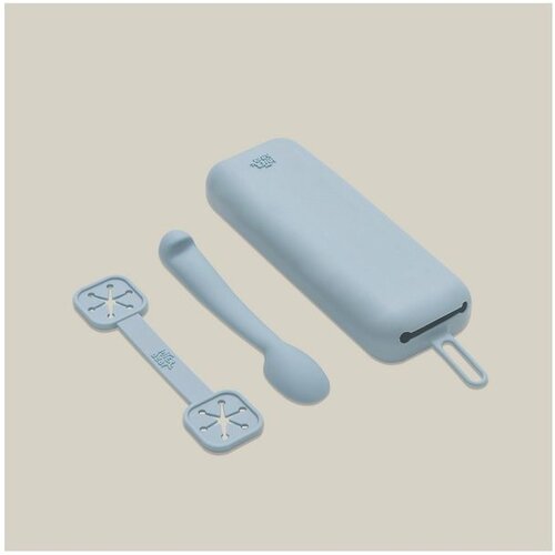 Interbaby set silikonskog pribora za jelo Blue Grey Cijene