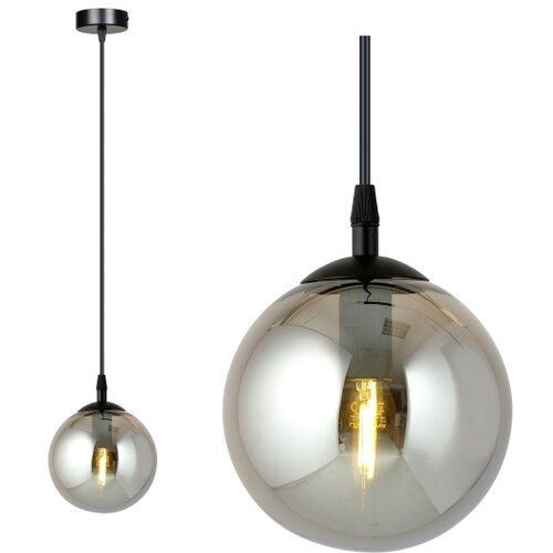  Visilica na sajli COSMO 1xE14/10W/230V prečnik 14 cm crna/siva Slike