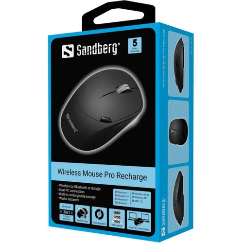 Sandberg Mi&amp;scaron; Wireless Pro Recharge 631-02 Slike