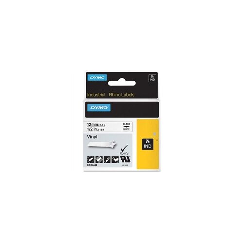 Dymo Traka Rhino Vinyl 18444, 12 mm / 5,5 m (crna/bijela), original Cijene