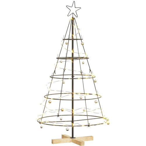  Božićno drvo u obliku čunja s stalakom Crna 126 cm Čelik Slike