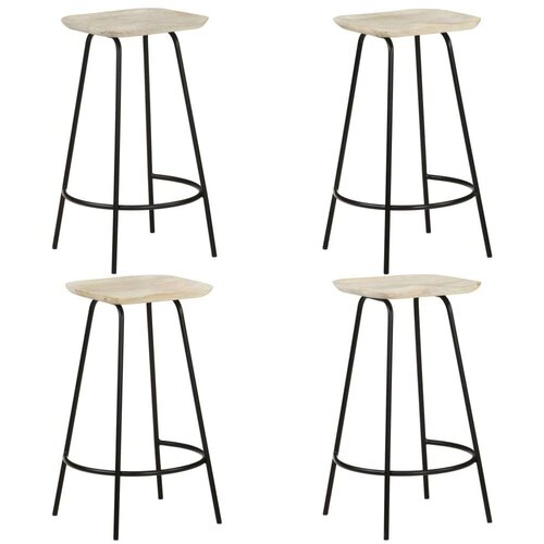  Barski stolčki 4 kosi trden mangov les - Barski Stolček, (21482044) Cene