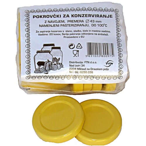  Gospodinjski set pokrovov z navojem (∅ 4,3 cm, 20 kosov) Cene