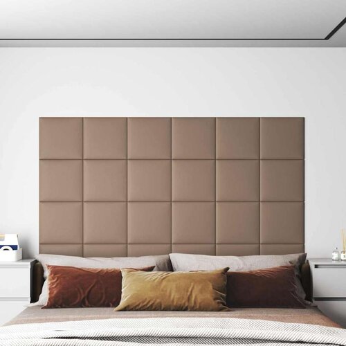  Zidna uzglavlja 12 pcs Boja cappuccina 30 x 30 cm tkanina Cene