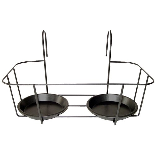 Esschert Design Sivi metalni držač za teglu za cvijeće Duo &amp;scaron;irine 34,2 cm Slike