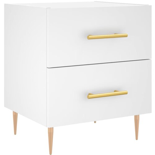 Maison Chic Nočna omarica - Nočna miza bela 40x35x47,5 cm inženirski les, (21689809) Cene