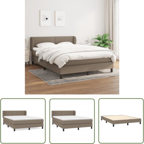 The Living Store Box spring postelja z vzmetnico taupe 140x200 cm blago - Box Spring Postelja, (21737497) Cene