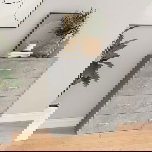 vidaXL Komoda s 4 ladice 60 x 30,5 x 71 cm siva boja betona Cijene