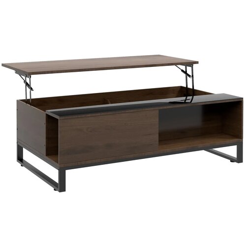  Pomoćni stolić s mehanizmom za podizanje  skriveni pretinac za pohranu  izgled oraha  čelični okvir  102 x 58 x 35 5 cm Cijene