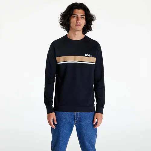 Hugo Boss Cotton-Terry Loungewear Sweatshirt with Logo and Stripes
