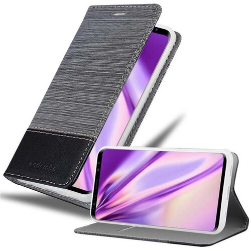 Cadorabo Case, združljiv s Samsungom v sivi črni barvi - zaščitni pokrov z magnetnim zapiranjem, stoječo funkcijo in režo za kartico, (20566807) Cene