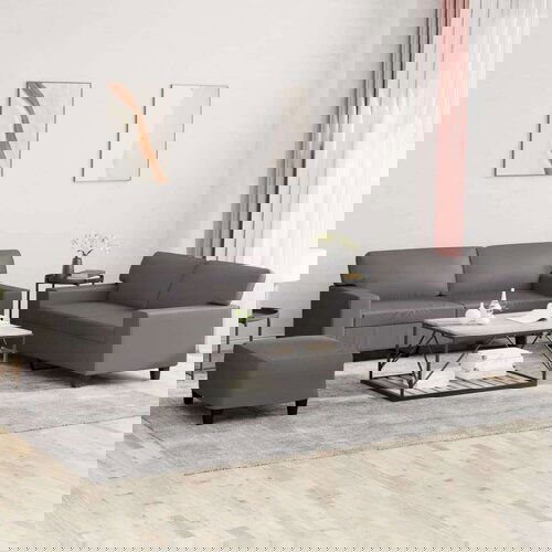  3-dijelni set sofa sivi od umjetne kože Slike