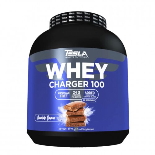 Tesla nutrition tesla whey protein charger 100 2.27kg – bela čokolada - jagoda Cene