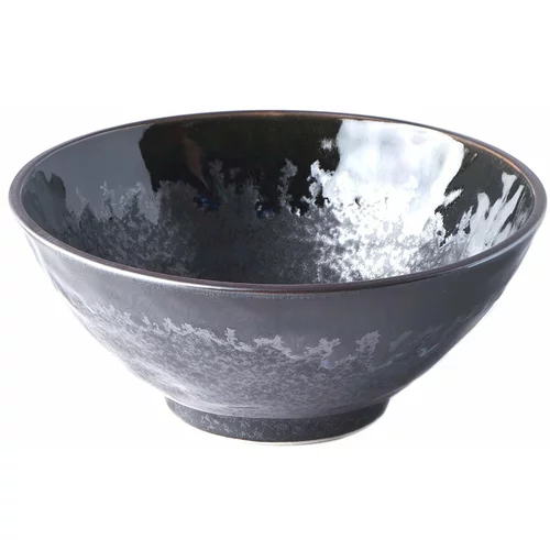 MIJ crna keramička zdjela za udon matt, ø 20 cm