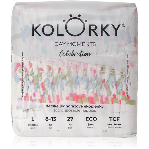Kolorky DAY Moments Celebration jednokratne EKO pelene Size L 8-13 kg 27 kom Cijene