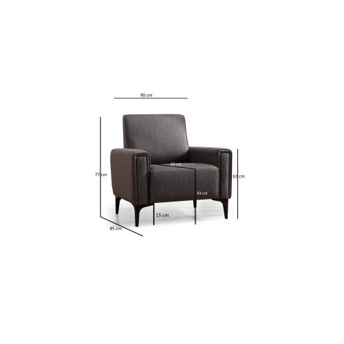 Atelier Del Sofa Fotelja Horizon, 85x77x90 cm, Bronzana Slike