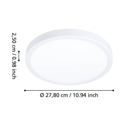 Eglo 901334 - LED kupatilsko plafonsko svetlo FUEVA LED/14,2W/230V pr.27,8cm IP44 belo Slike