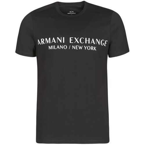 Armani Exchange Majice s kratkimi rokavi HULI Črna Cene