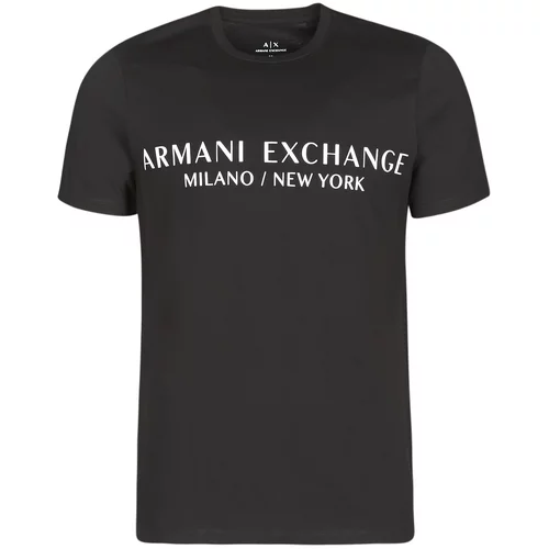 Armani Exchange Majice s kratkimi rokavi HULI Črna