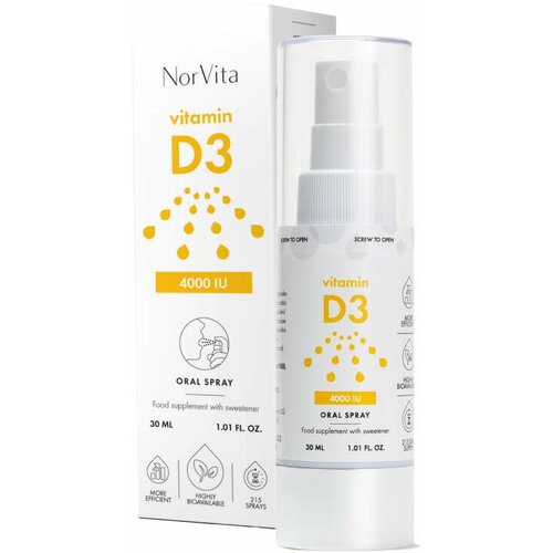 NorVita vitamin D3 oralni sprej 4000 iu, 30ml Slike