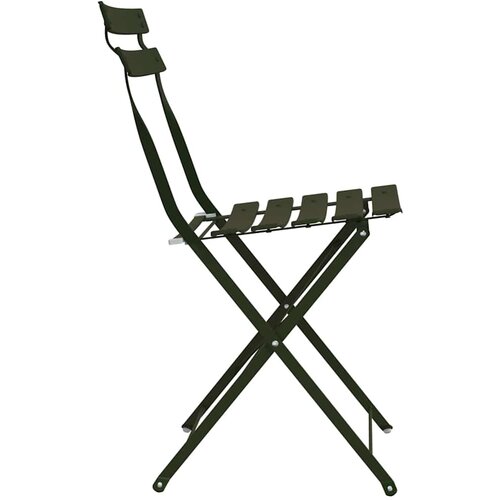  Sklopiva stolica za vrt 2 pcs Zelena 42 x 46 x 82cm Metal Slike