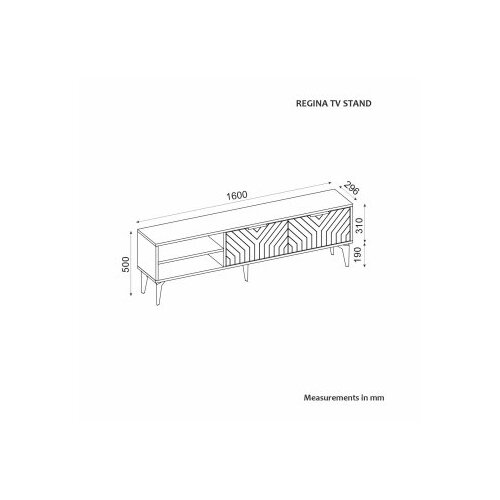 Hanah home TV komoda Regina, 160x50x29,6 cm, Orah Slike